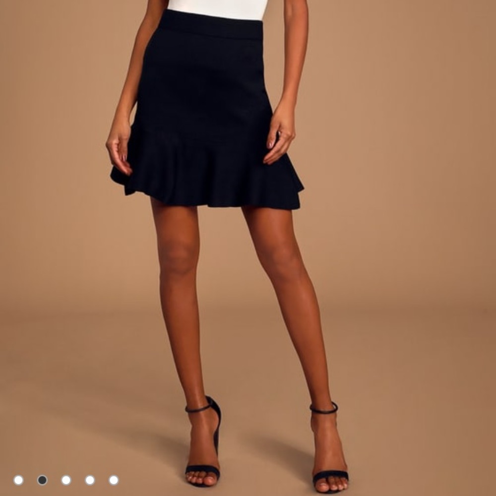 Free People Solid Black Mini Skirt NWOT - Picture 2 of 5